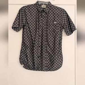 Vans Boy's Checkered Button Down Shirt Short Sleeve